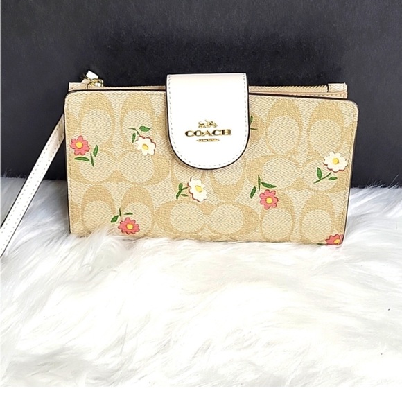 NWT Coach Tech Wallet In Signature Canvas With Nostalgic Ditsy Print - Picture 7 of 7